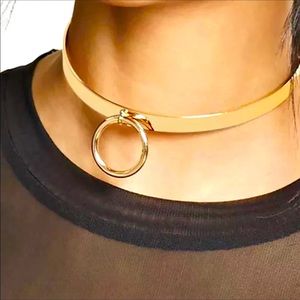 18KGF gold collar choker